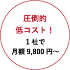圧倒的低コスト！1社で月額9,800円～
