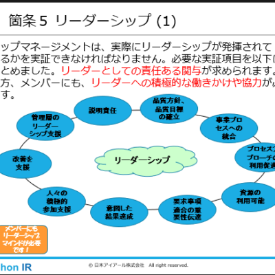 全社員がISO9001の最重要事項を確認するための教育資料