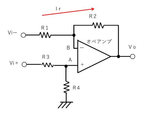 差動増幅回路の回路図