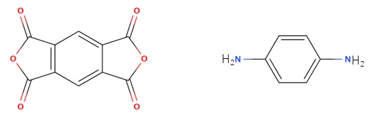 ピロメリット酸二無水物とp-フェニレンジアミンの構造