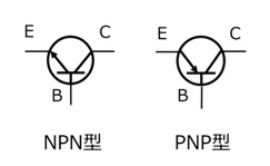 バイポーラトランジスタの回路記号