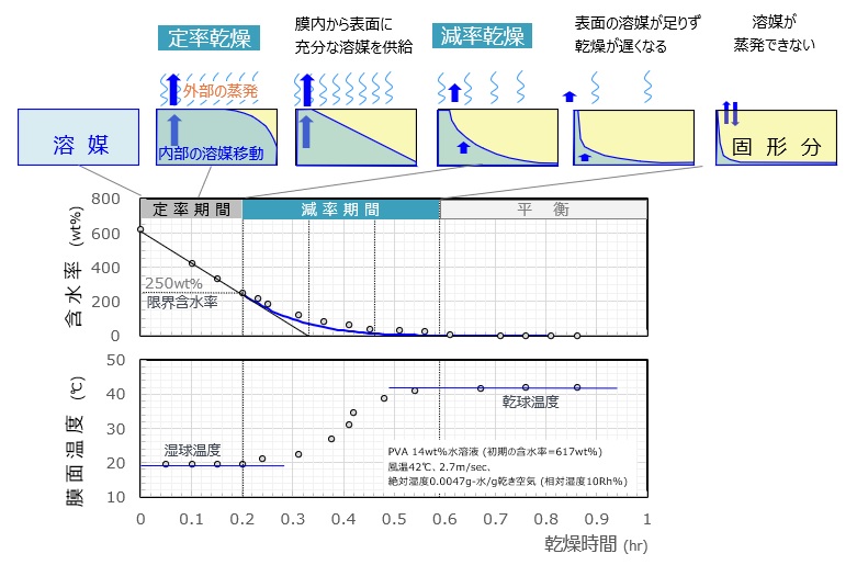 膜中の溶媒濃度