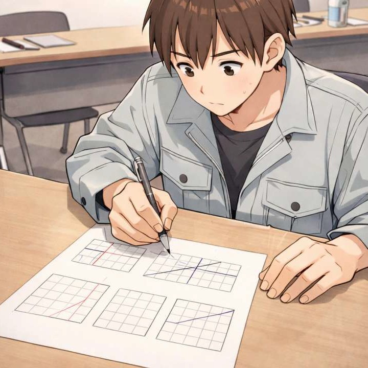 製図研修（手描きのポンチ絵）