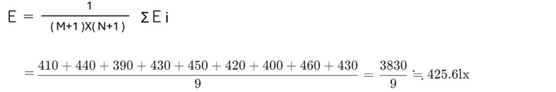 9点平均の計算式