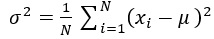母集団の分散(母分散)