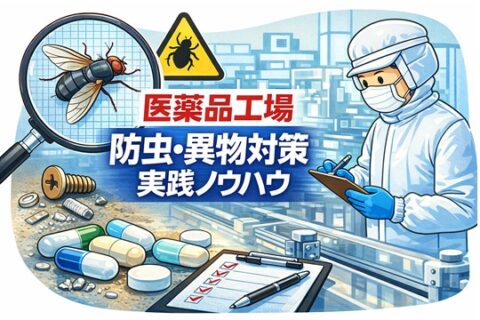 医薬品工場の防虫・異物対策