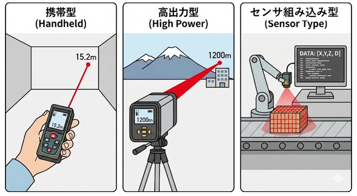 レーザー距離計の種類