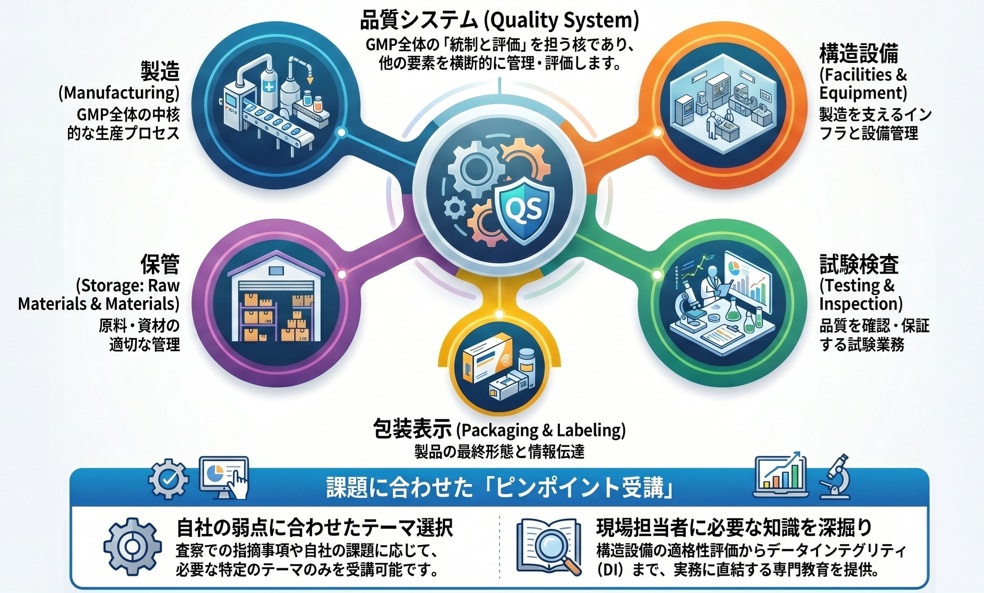 GMP研修（6つのサブシステム に対応）