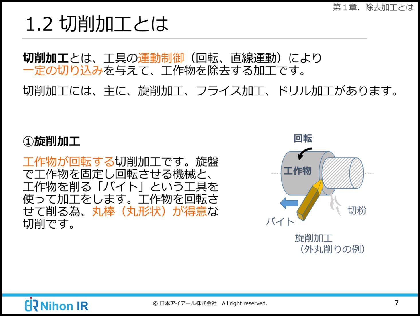切削加工とは（eラーニング）
