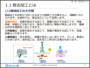 除去加工とは（eラーニング）