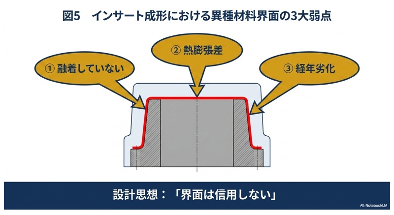 インサート成形における異種材料界面の3大弱点