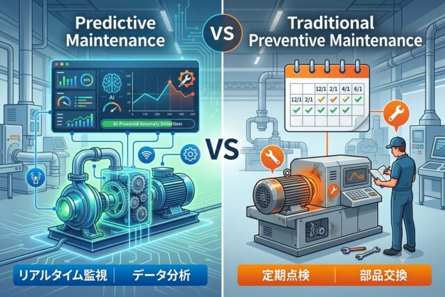 予知保全と従来の定期保全の違いとは？異常検知の仕組みと導入効果