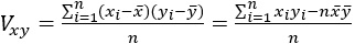 共分散Vxy