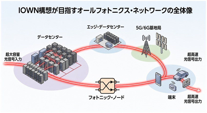 IOWN構想のネットワーク構造イメージ