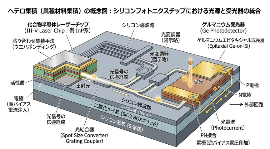 ヘテロ集積の概念図