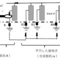 平行した複数の接地抵抗測定の場合の図